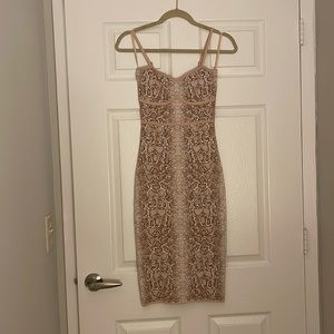 BCBGMAXAZRIA Snakeskin Bodycon Dress NWT